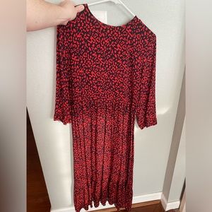 Zara Cheetah-Print MIDI Dress